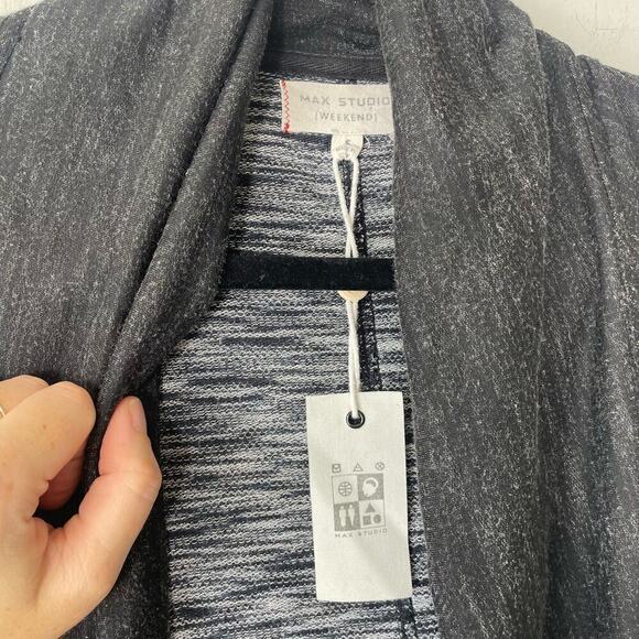 Max studio weekend gray cardigan shawl with pockets size small - Picture 5 of 6